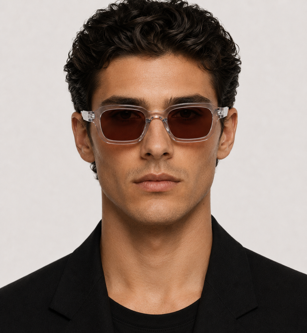 Verspiegelte rechteckige Sonnenbrille