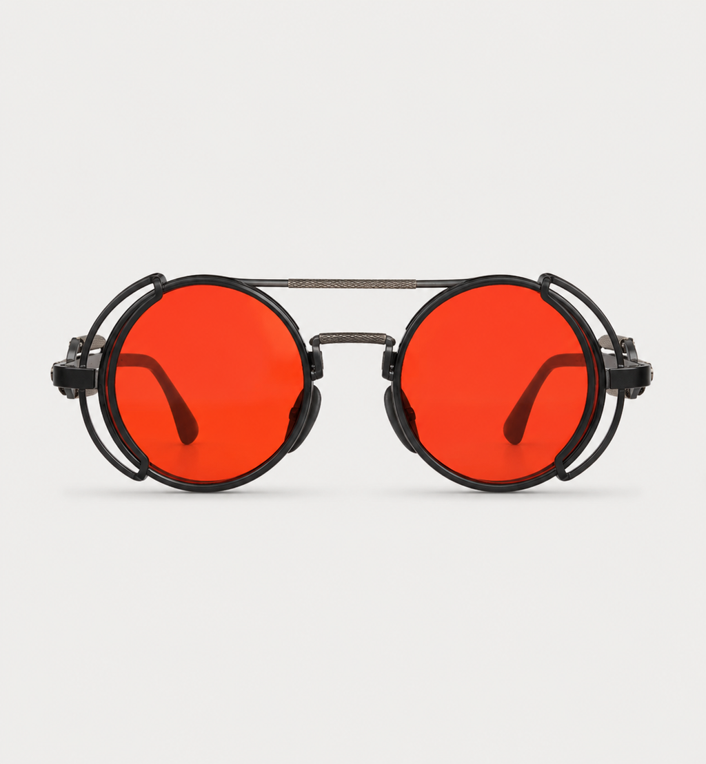 Gothic Steampunk Runde Sonnenbrille