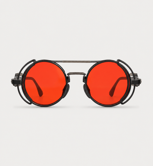 Gothic Steampunk Runde Sonnenbrille