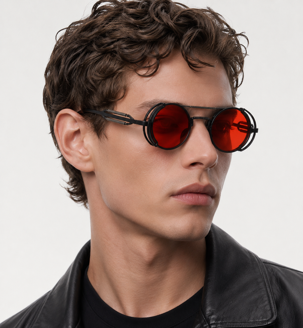 Gothic Steampunk Runde Sonnenbrille