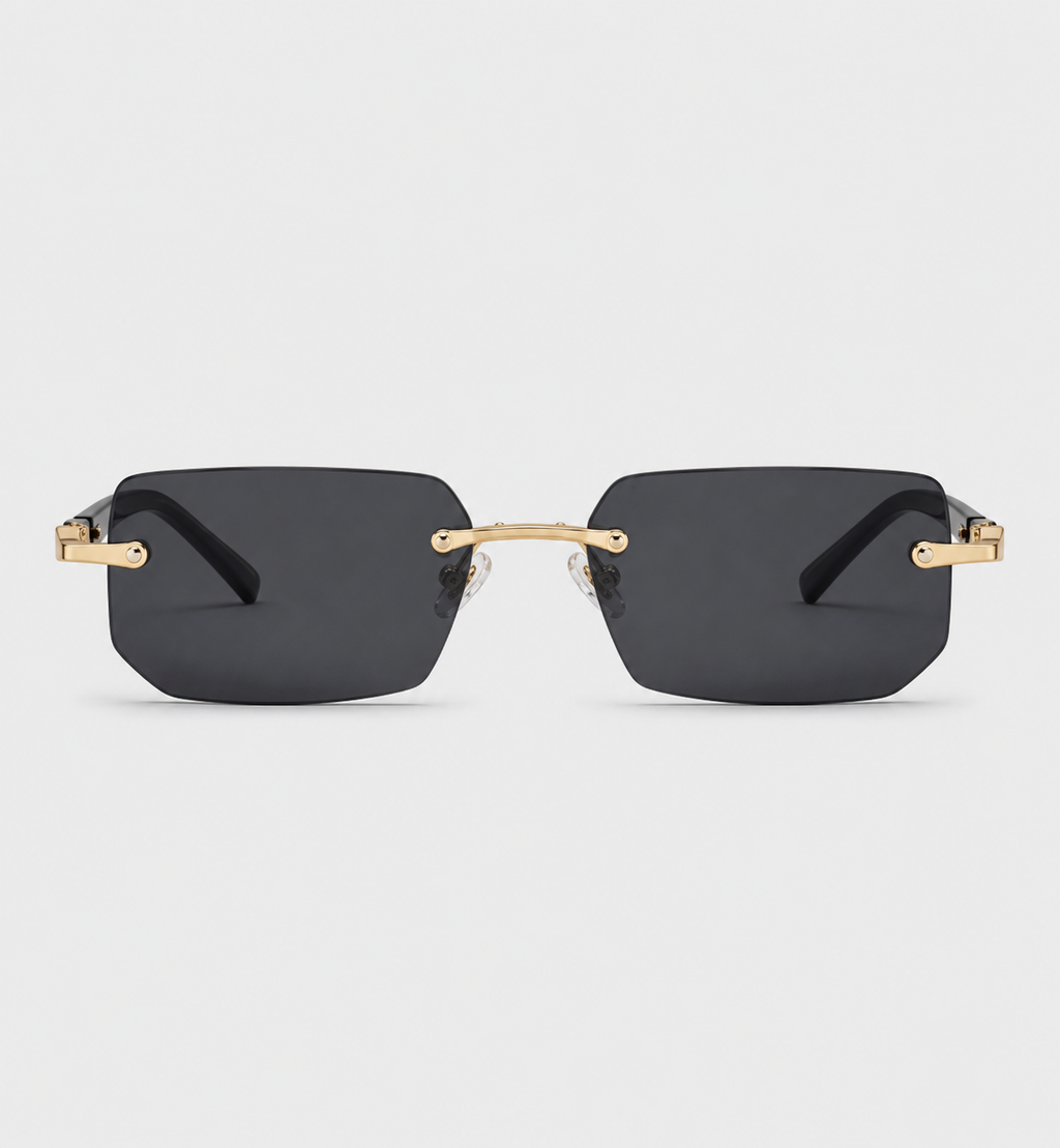 Randlose rechteckige Sonnenbrille