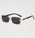 Randlose rechteckige Sonnenbrille