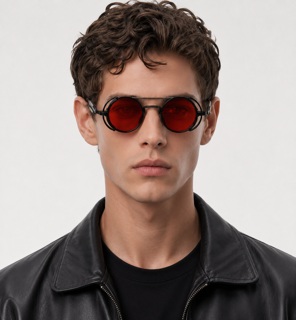 Gothic Steampunk Runde Sonnenbrille