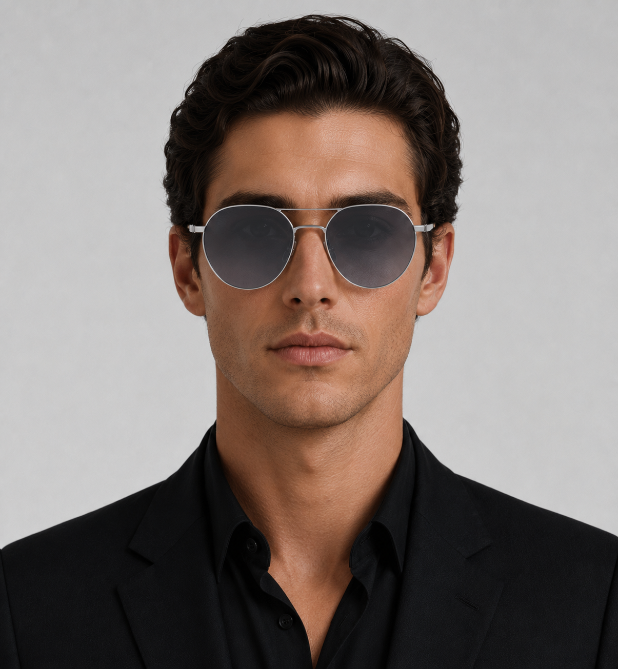 Pilotenbrille mit Doppelsteg
