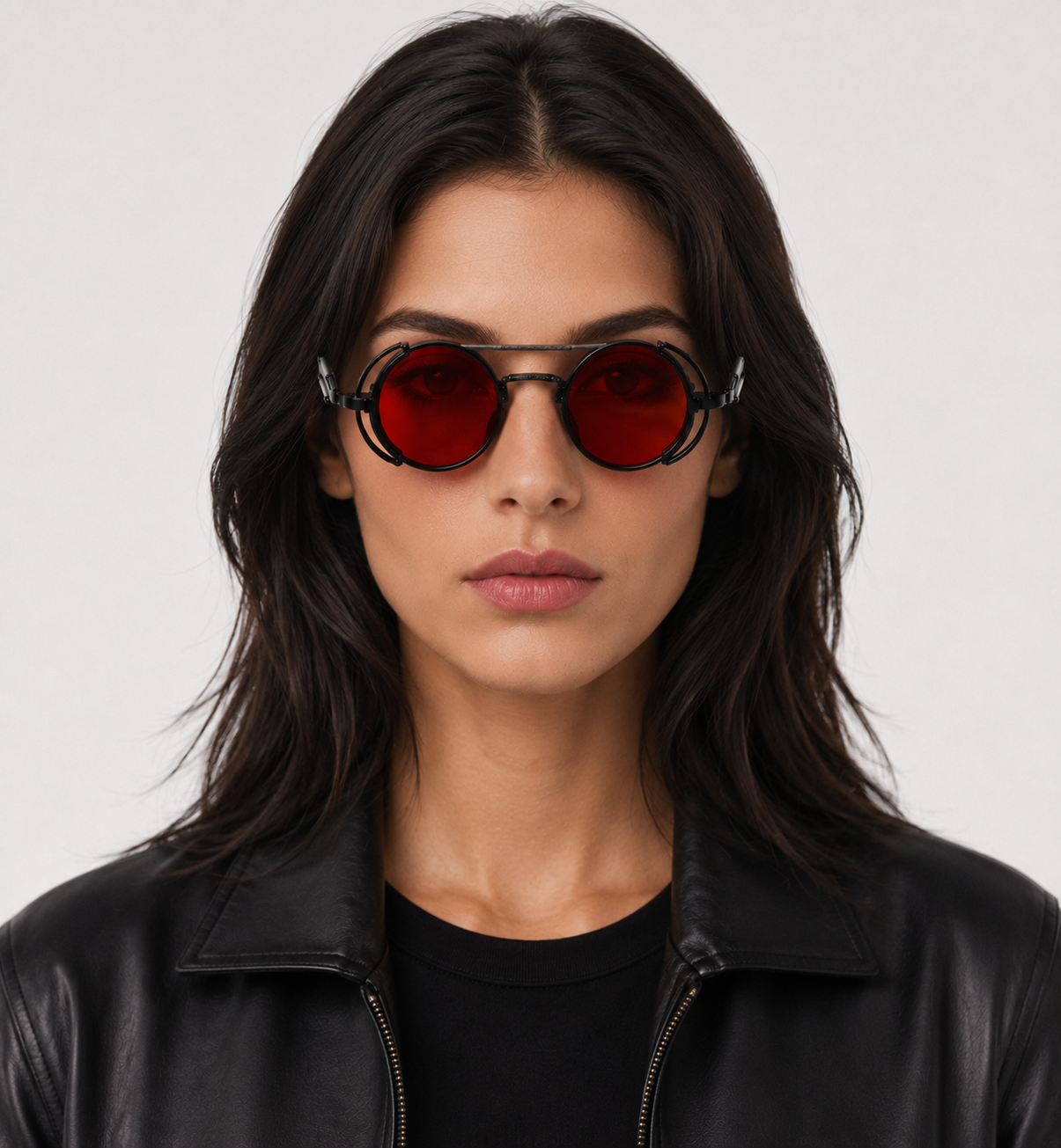 Gothic Steampunk Runde Sonnenbrille