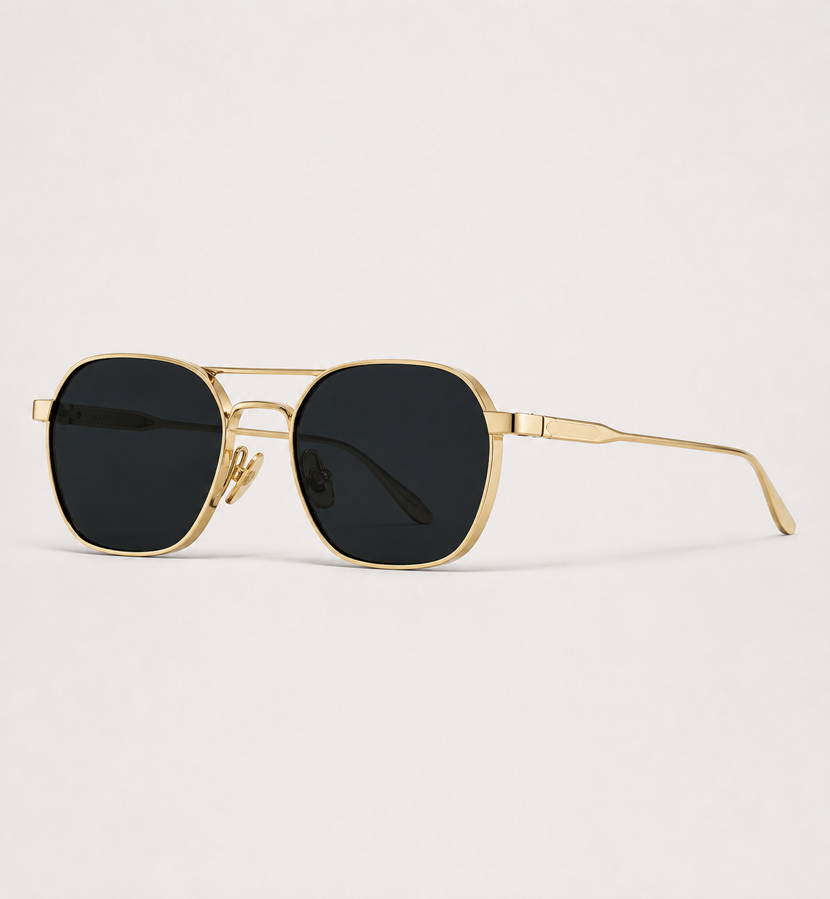 Aviator Double-Bridge Sunglasses - Gold / Black