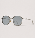 Aviator Double-Bridge Sunglasses - Silver / Grey
